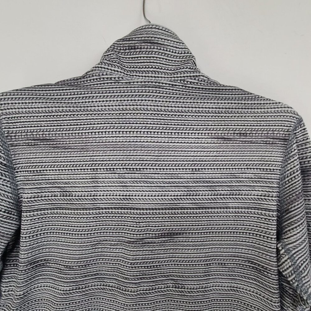 Nike Gray & White Half-Zip Striped Pullover Sweatshirt - Picture 5 of 7